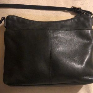 margo black leather bag great shape like new